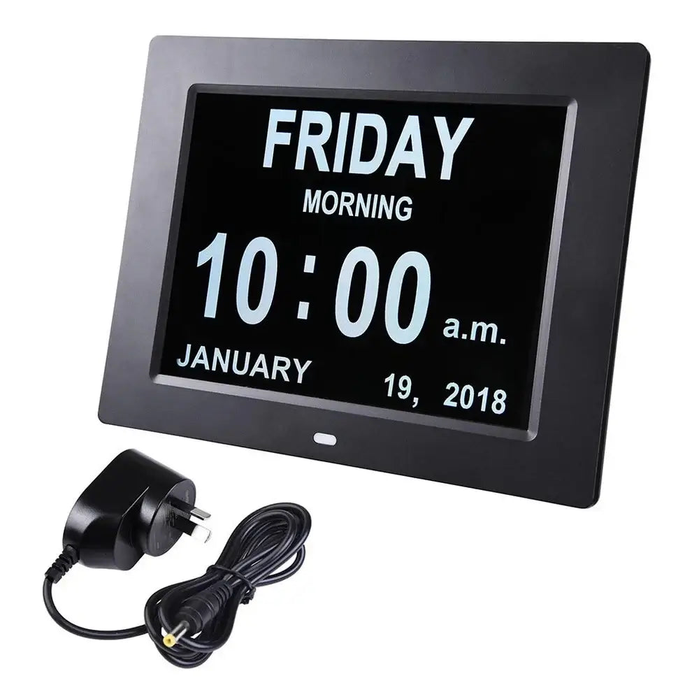 10" Digital Calendar Day Clock - for Dementia and Alzheimer’s Patients (Black) Alzheimer’s,Alzheimer’s Patients,Audio & Visual Alerts Pill Dispenser,Audio & Visual Alerts Pill Management,Automatic Pill Dispenser,Dementia Patients,Home Medication,Home