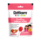 Difflam Kids Soothing Throat Pops Strawberry 10 Pack