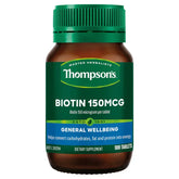 Thompson's Biotin 150mcg 100 Tablets cheaper than bargain chemist,cheaper than chemist warehouse,cheaper than pharmacy direct,covid,issues,organic zinc,thompsns organic zinc,thompsons,zinc