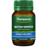 Thompson Biotin 150mcg for Healthy Hair and Skin - 100 Tablets biotin supplements,healthy hair,optimized,skin health,Thompson Biotin