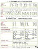 Elastastrap Ankle Support compression measurement chart for accurate sizing and fit.