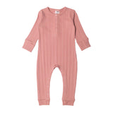 Woolbabe Daydream Henley Suit Dusk Marl