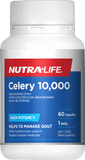 Nutralife Celery 10000 mg 60 Caps celery,celery capsules,Go Healthy Celery 16,Good Health Celery 12,gout,gout fighter,issues,nutralife celery