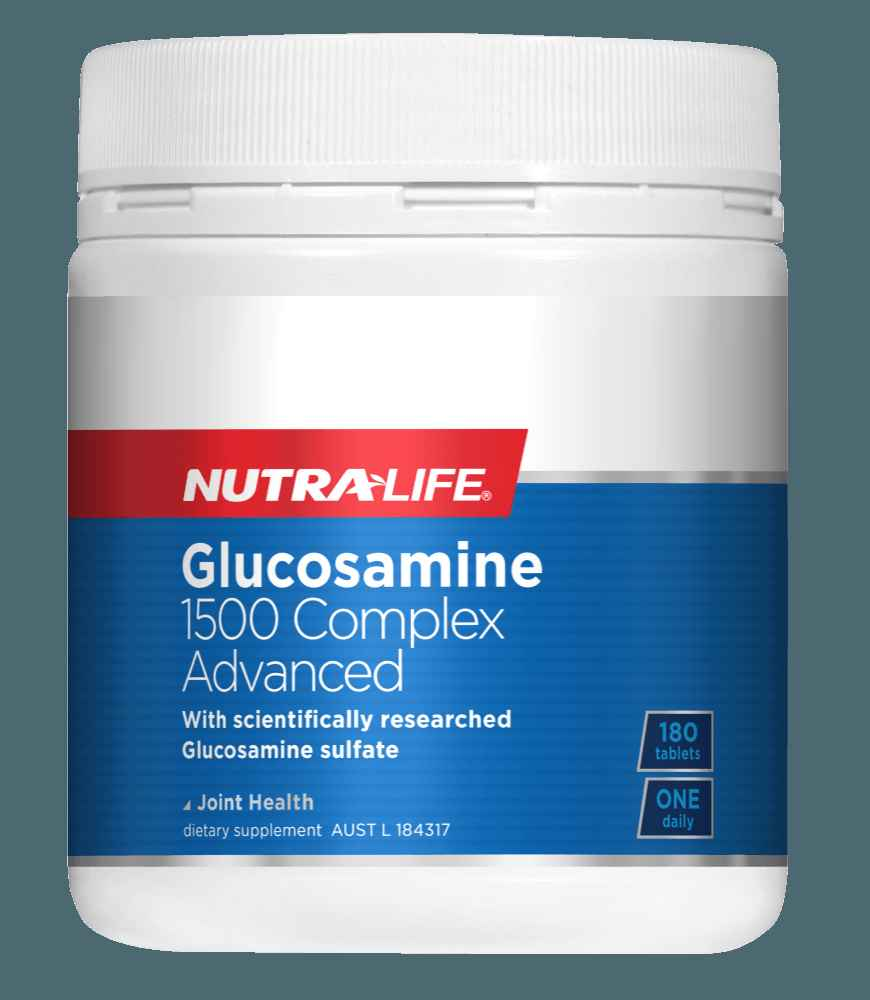 Nutralife Glucosamine 1500 tablets Complex Advanced 180 tablets pack for joint health.