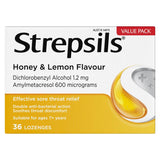 Strepsils Sore Throat Honey & Lemon 36 Lozenges
