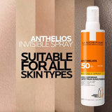 La Roche-Posay's Anthelios Invisible Spray Spf50+ 200ml Acne-Prone,all skin tones,Anthelios Ultra Cream Xl Spf 50+ 50ml,Anthelios Ultra-light Invisible Fluid Tinted Spf50+ 50ml,Anthelios Uv Clear Sunscreen Spf 50,Dry Touch Spf 50+,Dry Touch Tinted Spf 50+