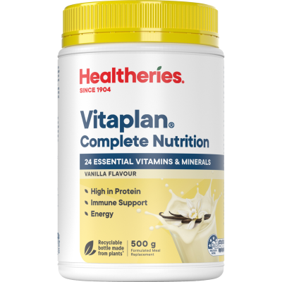Healtheries Vitaplan Vanilla Flavour 500gm diet plan,drink,healtheires,Healtheries Vitaplan with Pre & Probiotics Vanilla Flavour,issues,milkshake,protein drink,vitaplan