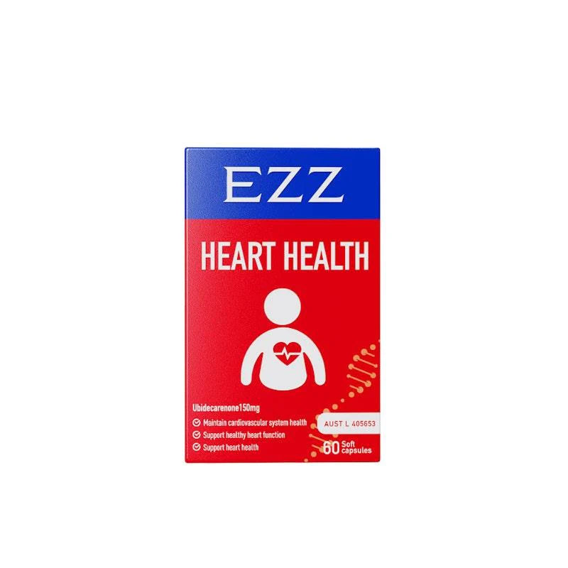EZZ Heart Health CoQ10 150 mg 60 cap Abdominal pains and cramps,Alleviates mild joint pain,arthritis joint pain,Blood Pressure Regulation,body cell,body energy metabolism,bone health,Boosts immune system health,cartilage health,Children's Eye Health Gummi