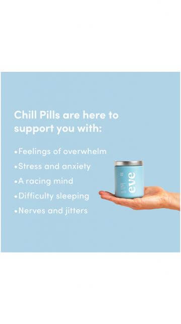 Eve Chill Pills Advanced liver support,ageing,Andropausal men,anti-angiogenic and neuroprotective functions,anti-inflammatory,anti-stress herbal tea,antioxidant,antioxidant Digestion gallbladder liver function,antioxidant defences,Antioxidants Bone & Join