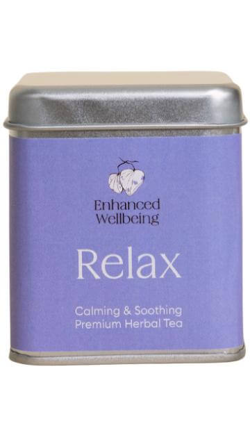 Enhanced Wellbeing Relax Premium Herbal Tea - Calming & Soothing Advanced liver support,ageing,Andropausal men,anti-angiogenic and neuroprotective functions,anti-inflammatory,anti-stress herbal tea,antioxidant,antioxidant Digestion gallbladder liver funct
