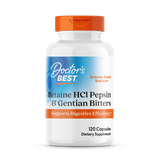 Doctor's Best Betaine HCl Pepsin & Gentian Bitters 120 Capsules