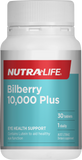 Nutralife Bilberry 10,000 Plus Lutein Complex 30 Tablets