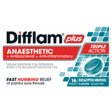 Difflam Plus Anaesthetic Eucalyptus Menthol Lozenges