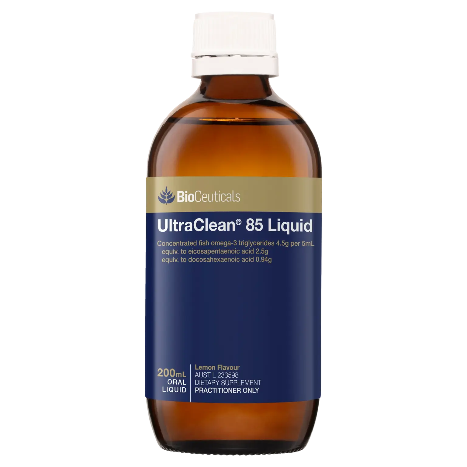 Bioceuticals UltraClean 85 Liquid High Strength Liquid Fish Oil 200 ml Bioceuticals,general health,general well being,issues,omega 3,omega 3 fatty acids,ultraclean,UltraClean 85 Liquid High Strength Liquid Fish Oil