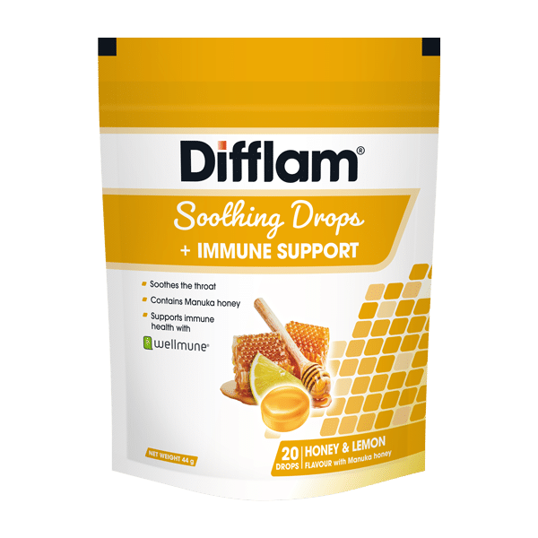 Difflam Soothing Drops Honey & Lemon 42 Pack