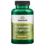 Swanson – Activated Charcoal 260mg 120C activated charcoal,bloating,issues,occasional mild gas,soak up gas-generating compounds,stomach calming,Stomach supplement,Swanson