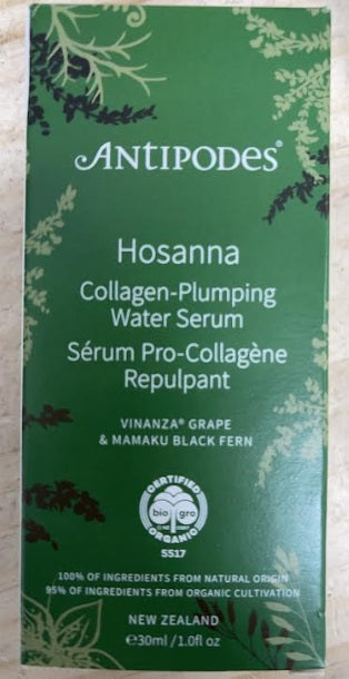 Antipodes Hosanna H2O Intensive Skin-Plumping Serum (Organic) 30ml Hosanna H2O Intensive Skin-Plumping Serum,issues,Organic Serum,Skin-Plumping Serum