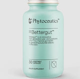 Phytoceutics Bettergut® Pre and Postbiotic Bettergu,bloating,compromised gut health,creates butyrate,generates butyrate in the colon,gut microbiome,improving gut health,issues,phytoceutics,Pre and Postbiotic,side effects like gas