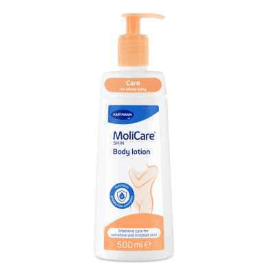 MoliCare Skin Body Lotion 500ml Acid mantle,Convenient use,Creatine,Creatine to stimulate,Dermatologically tested,Detergent-free,elderly skin,energy metabolism,Gentle cleansing,issues,Mild formula,moisturising Panthenol,MoliCare Skin Body Lotion 500ml,nat