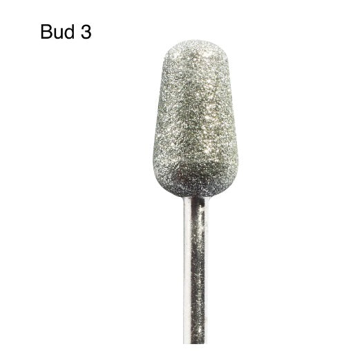 SUSOL DIAMOND BURR BUD - SINGLE USE Diamond coating,issues,Solid metal shaft,sterile packaging,SUSOL DIAMOND BURR BUD - SINGLE USE
