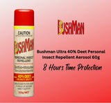 Bushman Higher Deet Aerosol 225g beach,bushman,DEET,fleas,hives,insect,insect bite,insect repellant,issues,itchy,itchy bites,mosquitoes,park,rashes,sandflies,summer