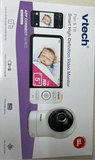 VTECH HD pan and tilt video monitor box featuring 5" HD screen and camera for baby monitoring.