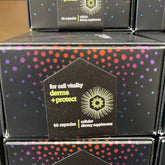 Mitoq Derma + Protect 60 Caps + Protect,Aids skin elasticity and wrinkle management,Deeper focus,Fewer slumps,Immunity support,issues,Mitoq Derma,Mitoq Derma + Protect,More energy,Optimized health,Protects skin against pollution and environmental stress,R