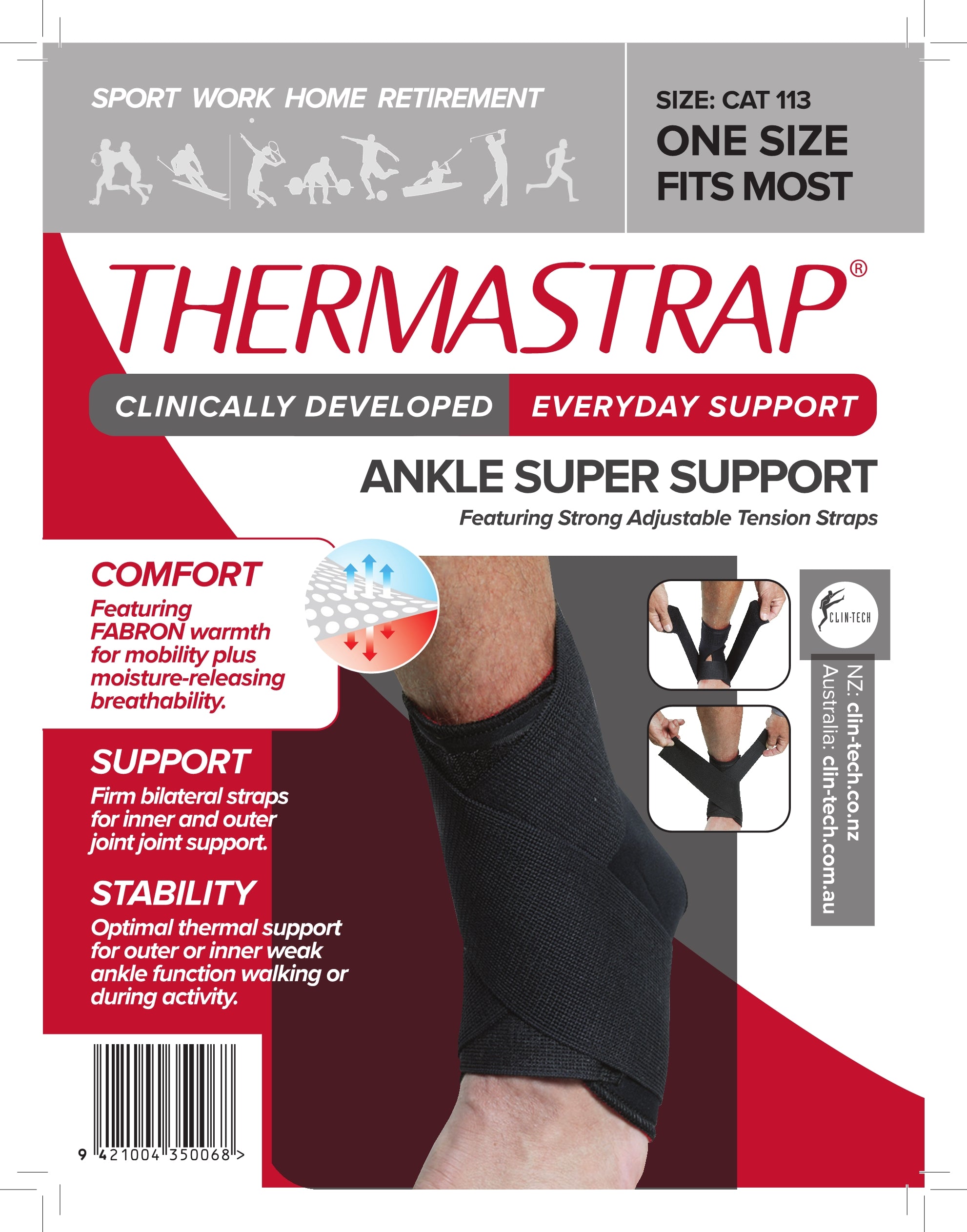 Thermastrap SUPER Ankle Support allcare ankle support,allure ankle support,Ankle and Foot Braces,Ankle and Foot Support,ankle pain,ankle support,Ankle Supports,Braces And Supports,deluxe ankle support,elastastrap ankle support,Foot Braces,Foot Supports,fu