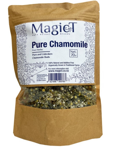MagicT Pure Herbs – Pure Chamomile 70g anti-stress herbal tea,antioxidant,antioxidant blend,Ayurda herbal tea,Cardamom,Chamomile,Chamomile buds,Chamomile tea,Cinnamon,Daily Energizer,Daily Energizer Tea,dried ginger root,Dried Shiraz Chamomile buds,Energi