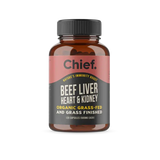 Chief Organic Beef Liver Capsules 120c