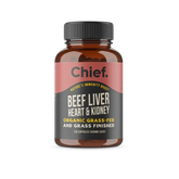 Chief Organic Beef Liver Energy Boost (120 Capsules) Beef Liver,Beef Liver Energy Boost,Beef Offal,Beef Offal Multivitamin,bioavailable vitamins,Chief Organic Beef Liver Capsules,Chief Organic Heart,Copper,energy,energy and vitality,Energy Boost,energy el