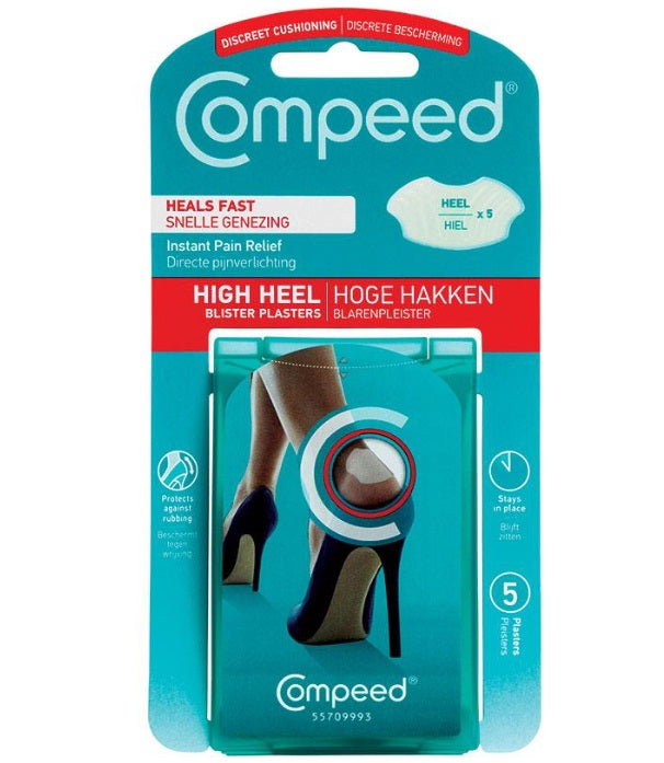 Compeed High Heel Blister Plaster 5 pack blisters,High Heel Blister Plaster,instant relief,issues,relief from painful blisters.