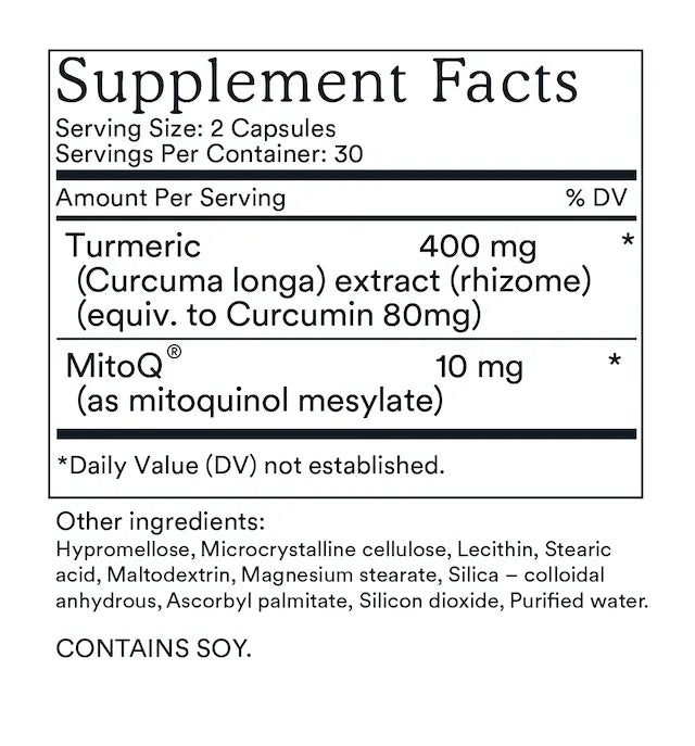 MitoQ Curcumin Cellular Energy To Support Healthy Immune Response 60 Capsules