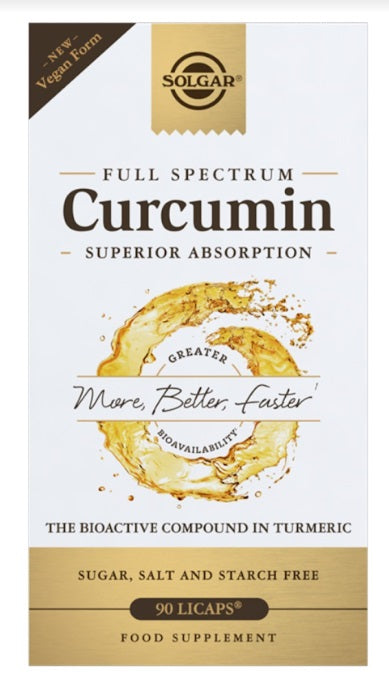 Solgar Full Spectrum Curcumin Capsules - 90 Soft Gel Capsules (Exp: 11/25) clearance sale,curcumin capsules,daily vitamins,Discount Sale,full spectrum curcumin,Multi vitamins,multivitamins,optimized,Sale,Season Sale,Solgar supplements,turmeric extract,vit