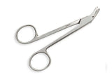 Curved Nibbler Scissors 12cm Angled curvature.,CURVED NIBBLER SCISSORS 12CM,finger ring scissors,issues,measure 1/2" (13mm),Nibbler Scissors,Scissors are non-ratcheted,Serrated,stainless steel blades,used for cutting suture