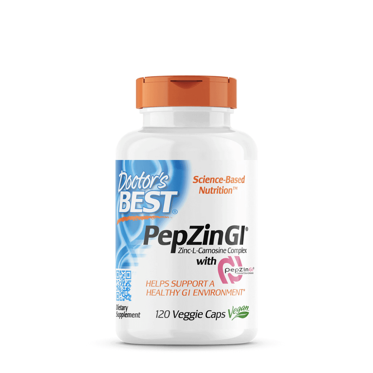 Doctor's Best PepZinGI Zinc-L-Carnosine 120 Veggie Caps