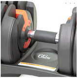 Allcare 66Fit Adjustable Dumbbell - 2.55KG TO 24 KG 66Fit Adjustable Dumbbell,Adjustable Dumbbell,Cast Iron,Compact & portable dumbbell,issues,PP,Rubber