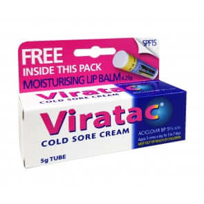 Viratac Cold Sore Cream 5g (with lip balm) cold sores,coldsores,issues,Viratac,zovirax