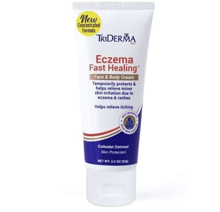 TriDerma Eczema Fast Healing Face & Body Cream 113g convenient and non-greasy,eczema,eczema cream,Eczema Fast Healing Cream,eczema lotion,Face & Body Cream,Fast Healing Cream,flaking,irritation,itching,non-greasy formula,Psoriasis Control,Psoriasis Contro
