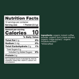 Four Sigmatic Focus Instant Coffee supplement facts