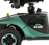 Pride Baja Bandit Mobility Scooter 400 lb. weight capacity,Baja Bandit Mobility Scooter,Baja Mobility,Bandit Mobility Scooter,Bandit spirit,Camo color option,Dual lithium-ion batteries,Fast,Feather-touch disassembly,Full suspension,Fully loaded,Ground cle