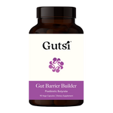 Gutsi Gut Barrier Builder 90 Capsules front label — Sodium Butyrate 400mg postbiotic supplement