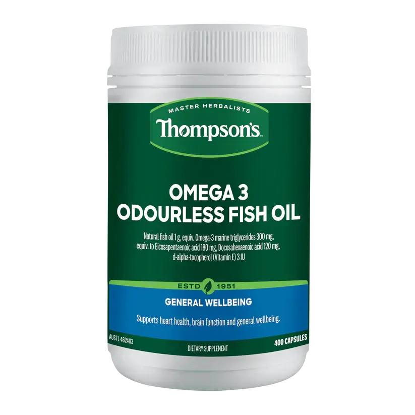 Thompson's Omega-3 Odourless Fish Oil 400 Capsules cheaper than bargain chemist,cheaper than chemist warehouse,cheaper than pharmacy direct,covid,Immunofort,issues,Milk Thistle 42000mg,new,organic zinc,thompsns organic zinc,thompsons,zinc