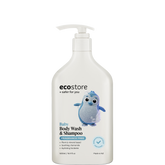 Ecostore Baby Body Wash & Shampoo Unscented 500ml