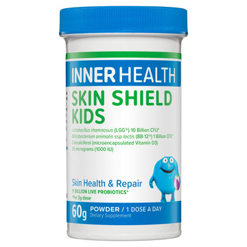 Inner Health Skin Shield Kids 60g Australia Manufactured,Bowel & Digestive,Categories: Allergy Support,Daily Wellness & Immunity,Inner Health,issues,Kids Immunity & Digestion,Probiotics,Supplements NZ