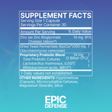 Microbiome Labs EpicDefense 30 Capsules supplement facts