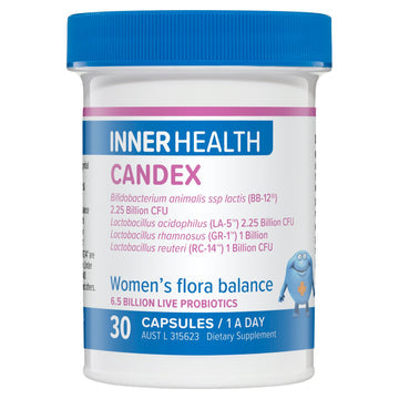 Inner Health Candex 30 Capsules Categories: Australia Manufactured,Inner Health,issues,Libido & Sexual Health,Probiotics,Supplements NZ