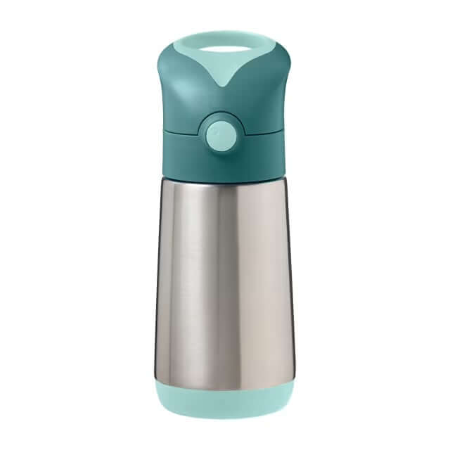 B.BOX Insulated Drink Bottle350 Emerald Forest Drink Bottle,Insulated Drink Bottle,Insulating double wall stainless stee,Silicone straw top bottle,water bottle