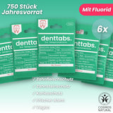 Denttabs Toothpaste Tablets Mint with Fluoride x750 (12 Month Supply)
