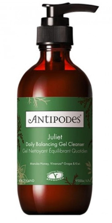 Antipodes Juliet Organic Avocado Oil Brightening Facial Cleanser 200ml After removing makeup,antioxidant,healthier complexion,hydrating,issues,Juliet Organic Avocado Oil,Kiwi,Vinanza grape seed extract